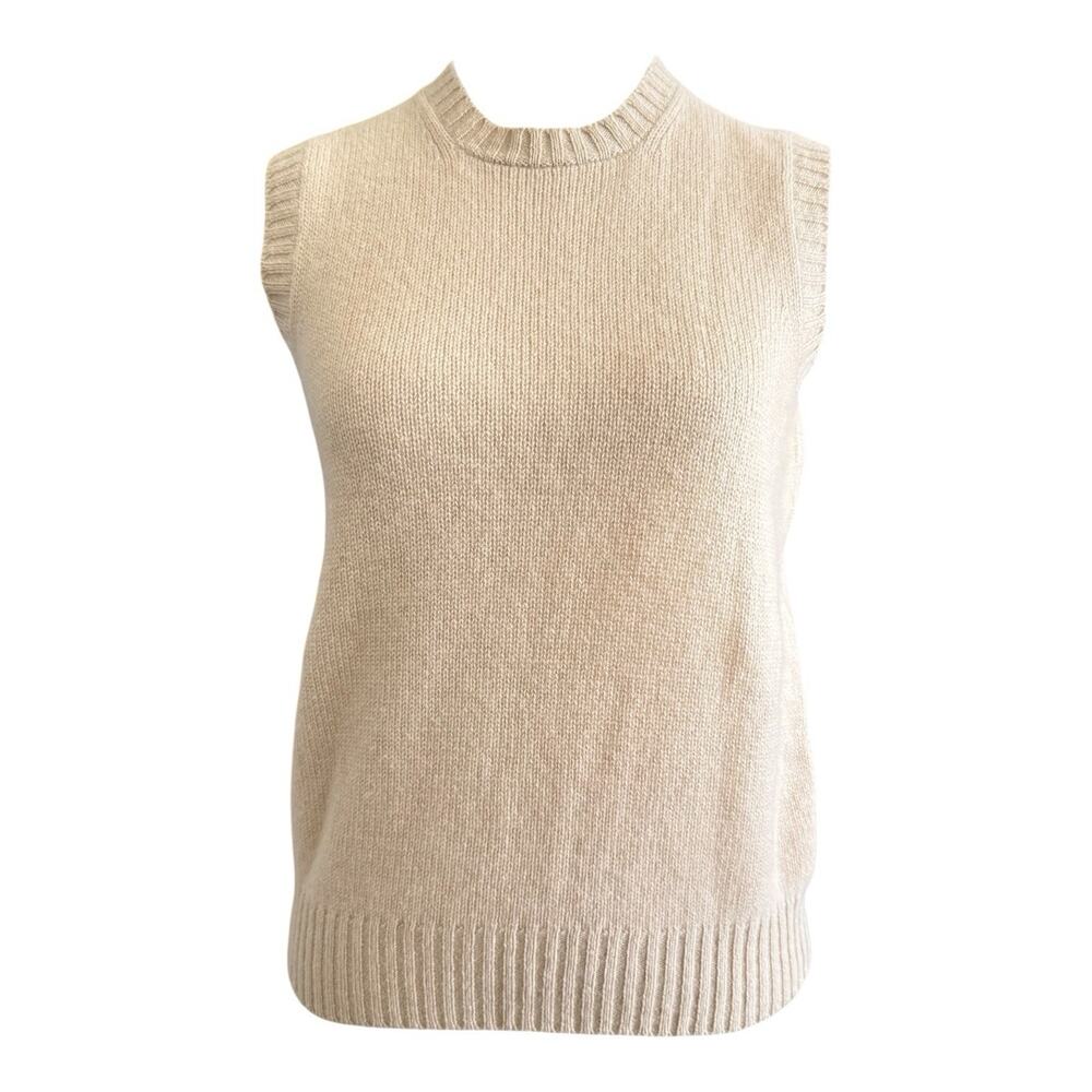 Loro Piana Cashmere Sweater Vest Tank Top Beige Camel 42 US M/L